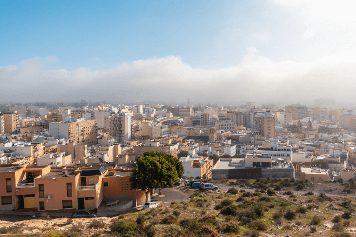 Vista de parte de la ciudad de Almería Vista de parte de la ciudad de Almería