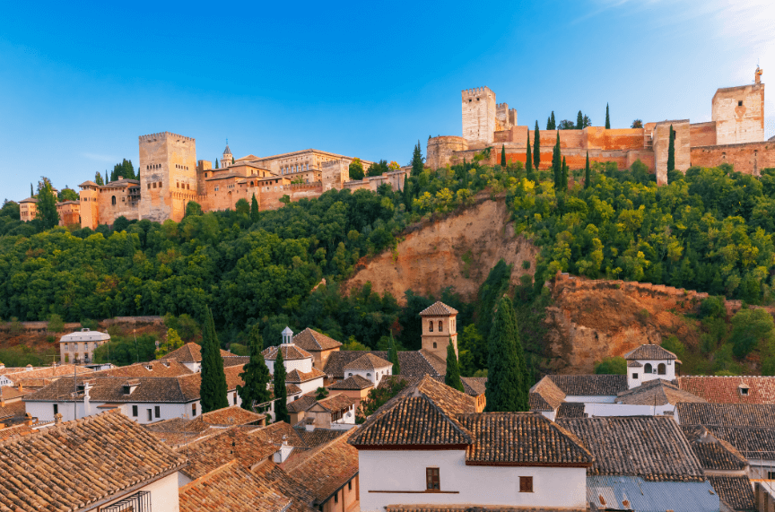 Vista de la cuidad de Granada y la Alhambra Vista de la cuidad de Granada y la Alhambra