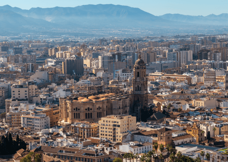 Vista aérea de la ciudad de Málaga Vista aérea de la ciudad de Málaga
