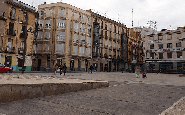 Plaza de España en la ciudad de Guadalajara