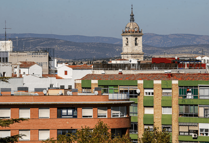 Vista aérea de edificios en Ciudad Real Vista aérea de edificios en Ciudad Real