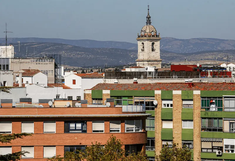 Vista aérea de edificios en Ciudad Real